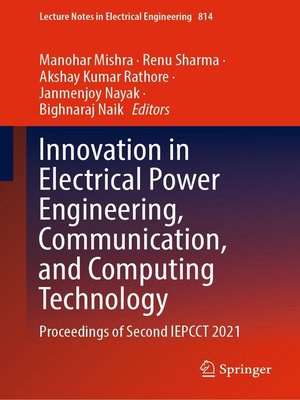 cover image of Innovation in Electrical Power Engineering, Communication, and Computing Technology
